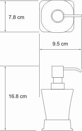 Дозатор для жидкого мыла WasserKRAFT Ammer K-5499BLACK, чёрный