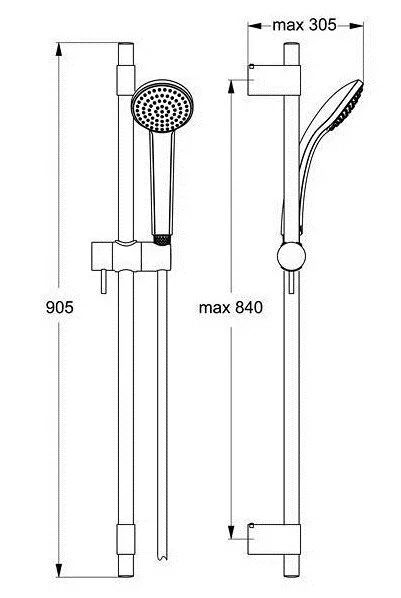 Душевой гарнитур Ideal Standard Idealrain B9831AA хром