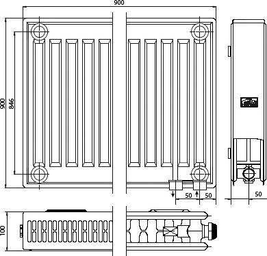 Радиатор стальной Kermi FKV 220909 тип 22