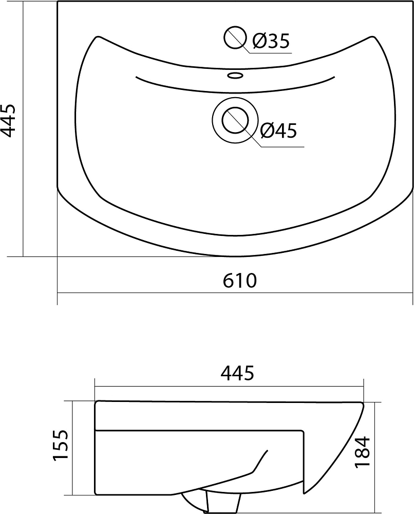 Раковина Santek Балтика 1WH110246 60 см.