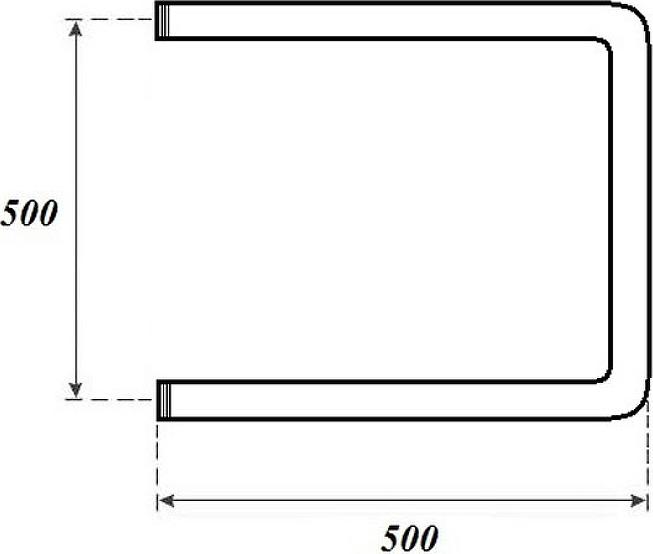 Полотенцесушитель водяной Point PN35555 500x500 П-образный, хром