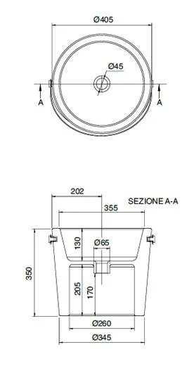 Раковина накладная Scarabeo Bucket 8803 белый