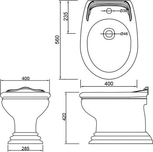 Напольное биде Migliore Milady ML.MLD-25.732.D1, белый