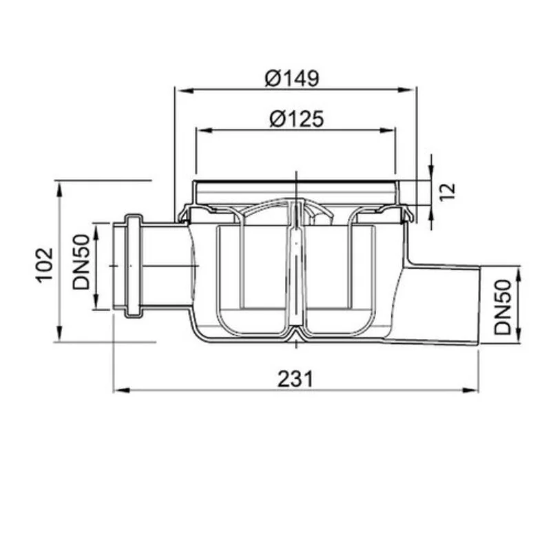 Трап Aco ShowerPoint для душа, 15 x 15 см, без решетки, черный, 2500.00.00