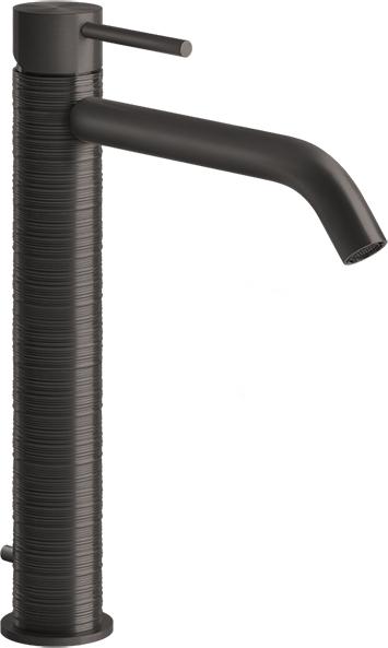 Смеситель для раковины Gessi 316 Trame 54303#707, brushed black metal PVD