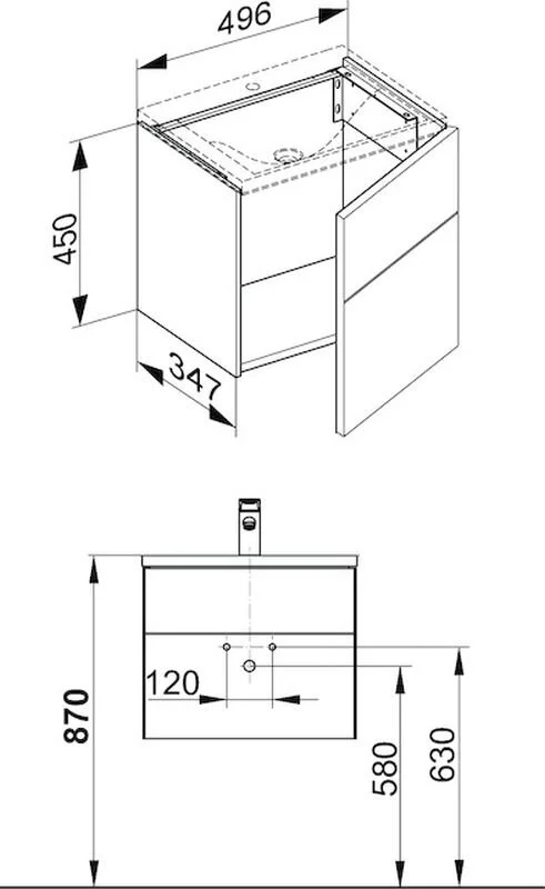 Тумба под раковину Keuco Royal Reflex 34090570002 черный