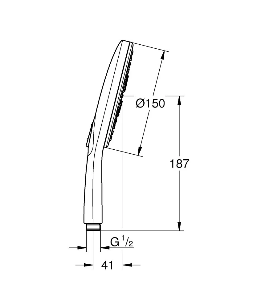 Душевая лейка Grohe Rainshower 26554LS0 хром, белый