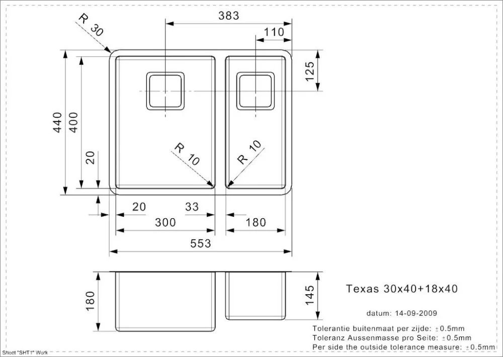 Кухонная мойка Reginox Texas 41473 хром