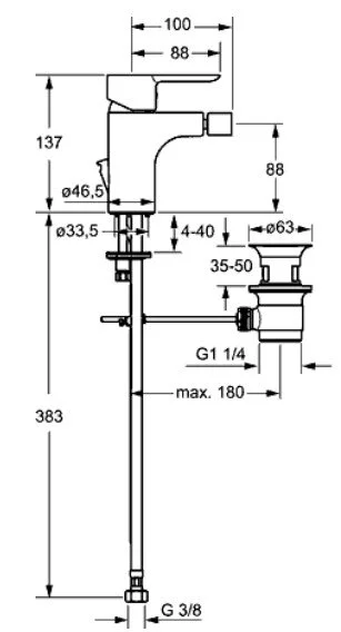 Смеситель для биде Hansa Ligna 6063203 хром