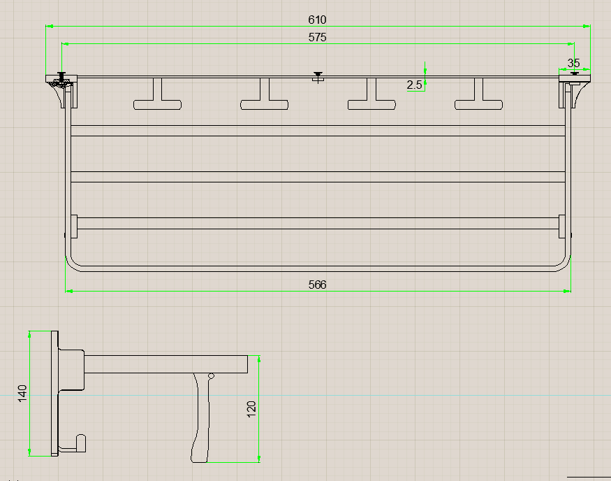 Полка Rush Edge ED77622 для полотенец