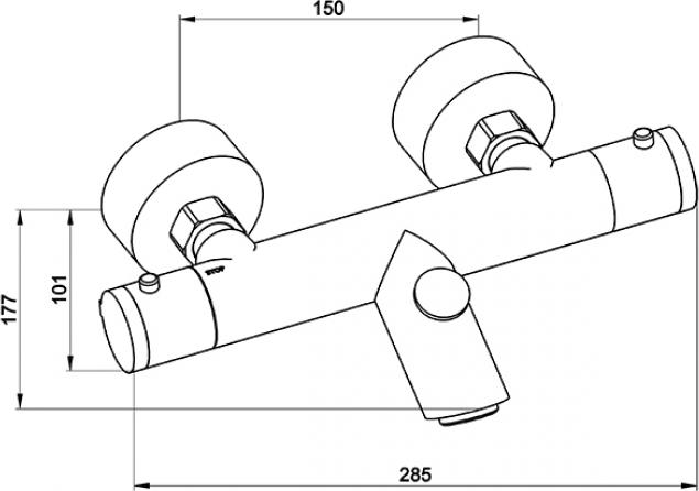 Смеситель KAISER Thermo 18355 для ванны с душем