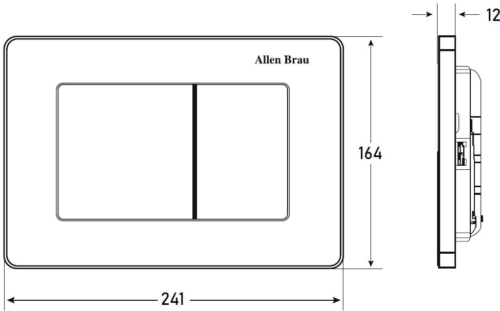 Клавиша смыва Allen Brau Infinity 9.20006.BN сталь браш