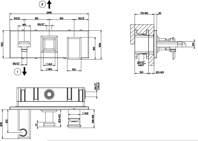 Смеситель для душа Gessi Eleganza 46138#149, finox