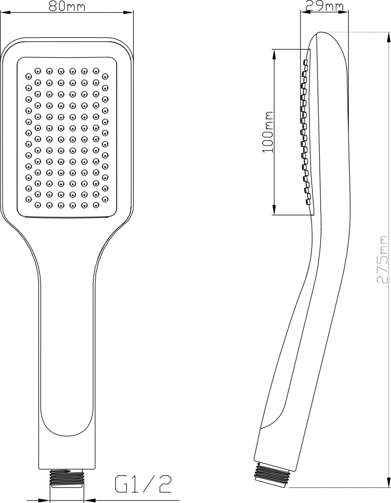 Душевая лейка Gllon S8005CP