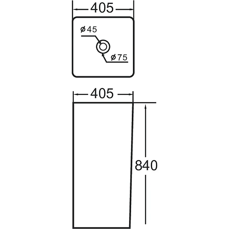 Раковина SantiLine SL-4013MB черный