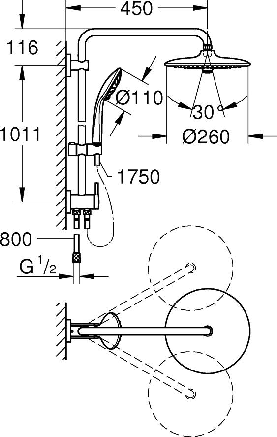 Душевая стойка Grohe Euphoria 27421002