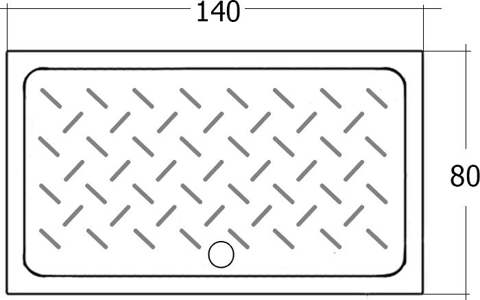 Поддон для душа RGW Ceramics CR-148 80х140х10