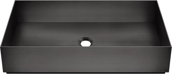 Раковина накладная 60 см Gessi 316 54606#707, black metal brushed PVD