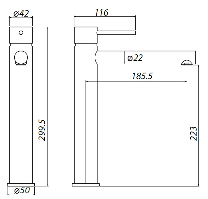 Смеситель для раковины Allen Brau Glority 5.51002-00 хром