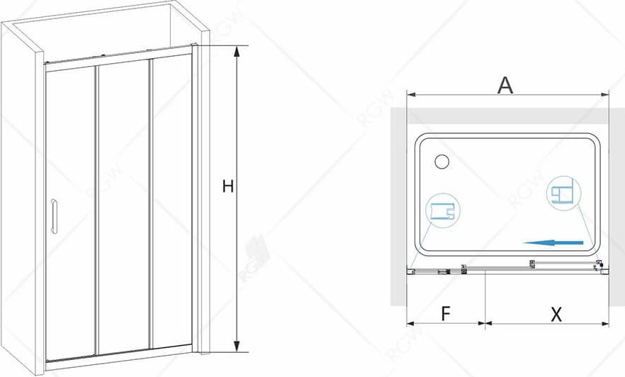 Душевая дверь RGW Passage PA-13 06081309-11U