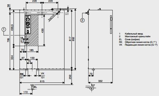 Настенный электрический котел Buderus Logamax E213 30 без расширительного бака 7738500320