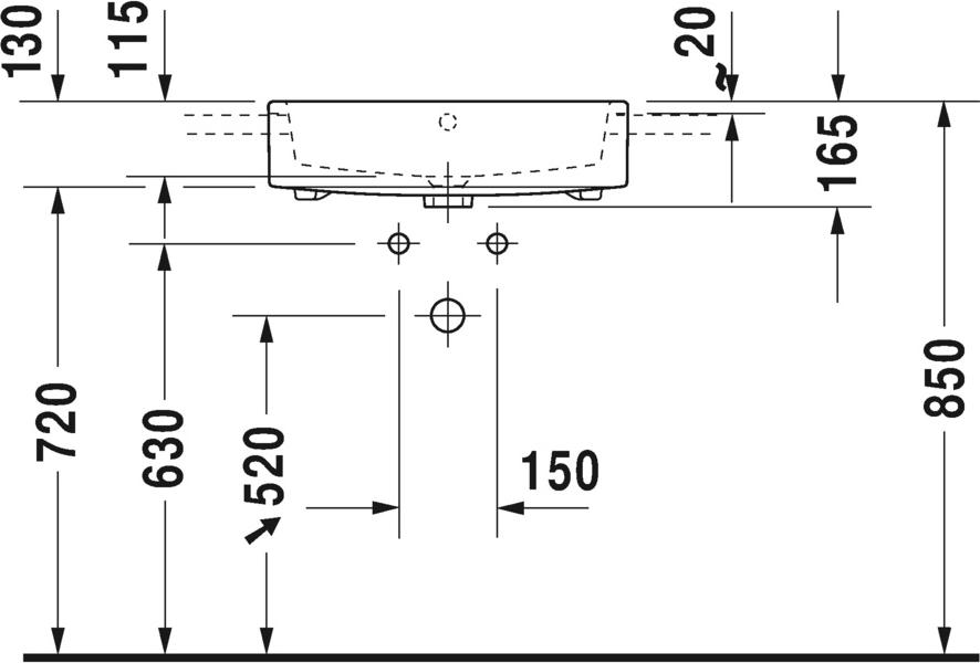 Раковина Duravit Vero Air 55 см 0382550000, белый