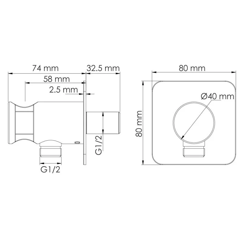 Шланговое подключение  WasserKRAFT Neckar 2100 A280 золото