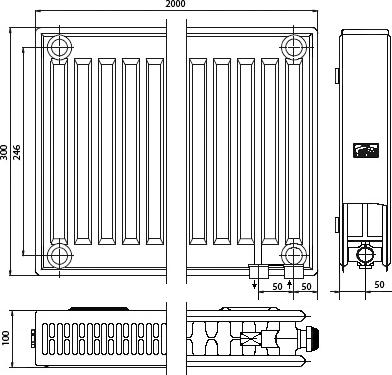 Радиатор стальной Kermi FKV 220320 тип 22