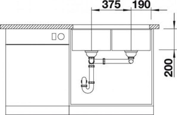 Кухонная мойка Blanco Subline 350/350-U 523576 алюметаллик