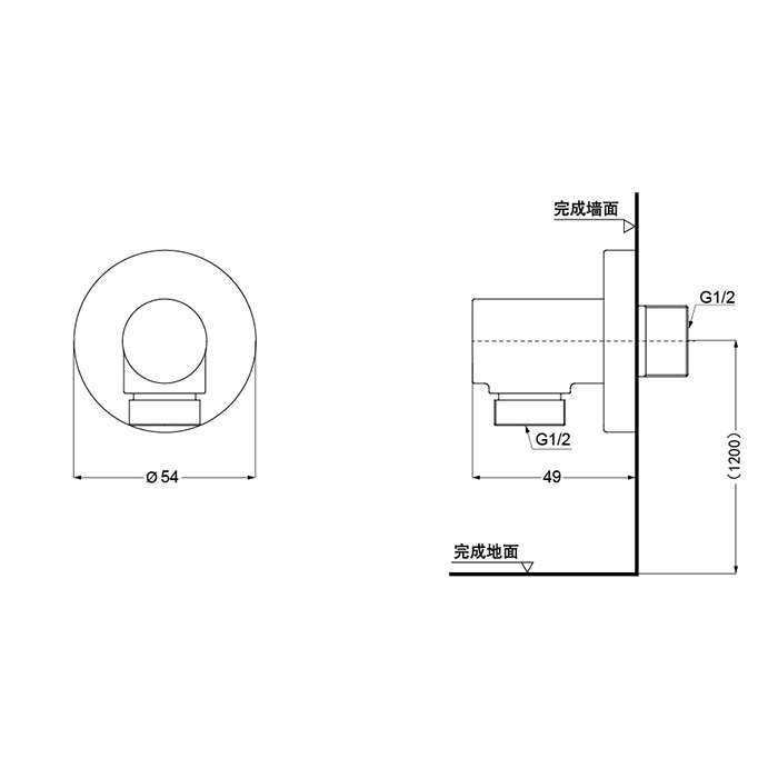 Подключение для душевого шланга Toto Showers TBW01014R хром