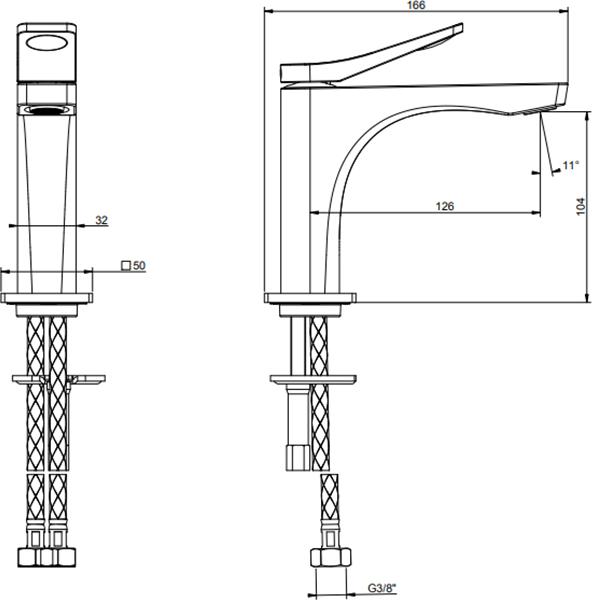 Смеситель для раковины Gessi Rilievo 59002#031, хром