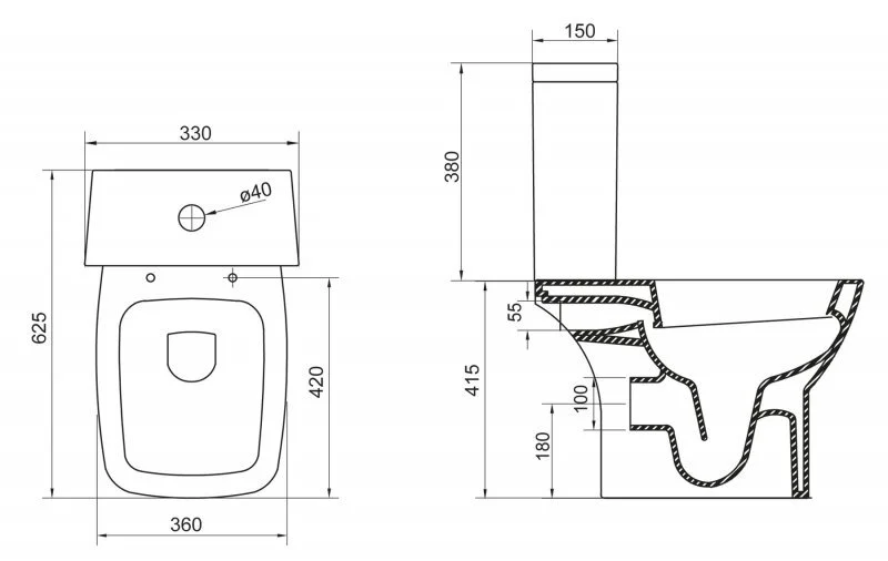 Напольный унитаз BelBagno Lago BB128CP