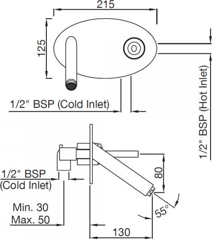 Смеситель для раковины Artize KAV-CHR-49233JN