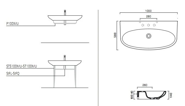 Раковина Catalano Muse 1100MUNE черный