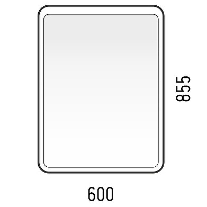 Зеркальный шкаф Corozo Рино 60 SD-00000964 с подсветкой, белый