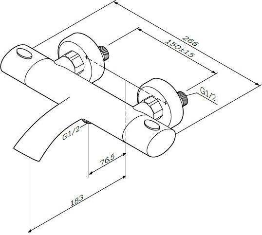 Смеситель Am.Pm Sense F7550064 для ванны c душем