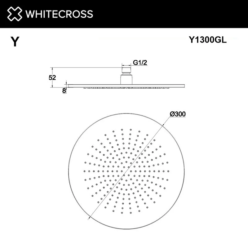 Душ верхний Whitecross Y black Y1300BL черный