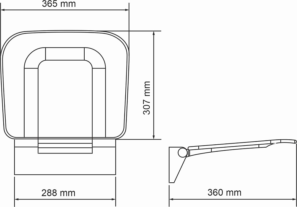 Сиденье для душа WasserKraft SS404, черный