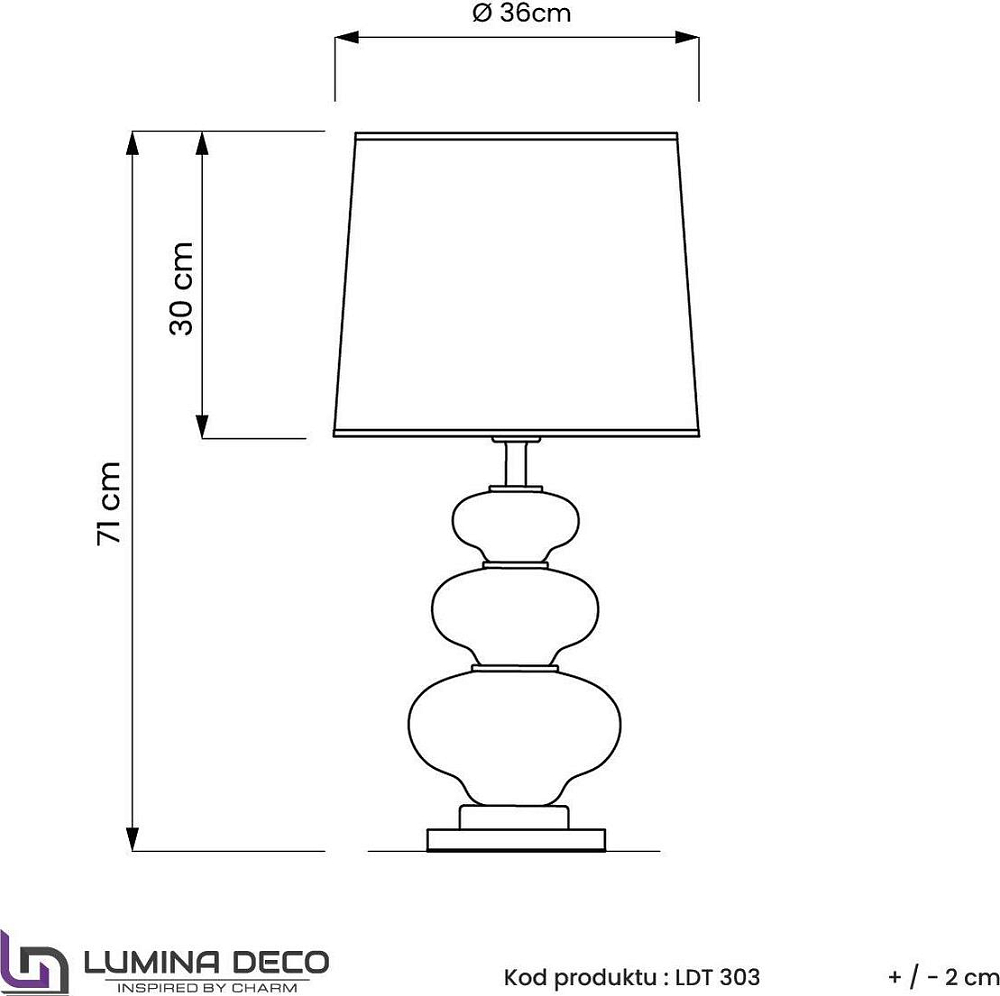 Настольная лампа Lumina Deco Briston LDT 303 F.GD+WT