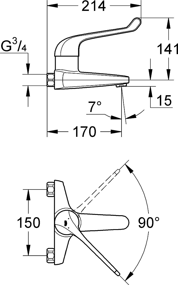 Смеситель для раковины Grohe Euroeco Special 32823000