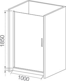 Душевая дверь в нишу Good Door Pandora DR100(L/R)