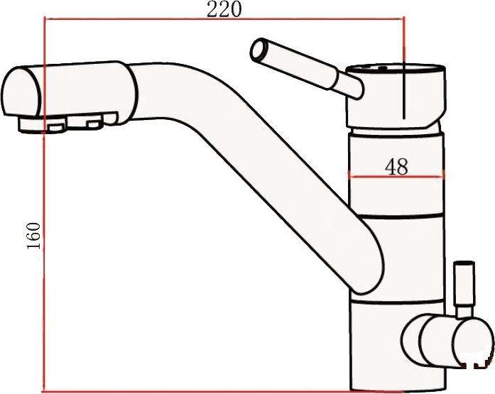 Смеситель для кухонной мойки EMAR EC-3008.4 Берилл