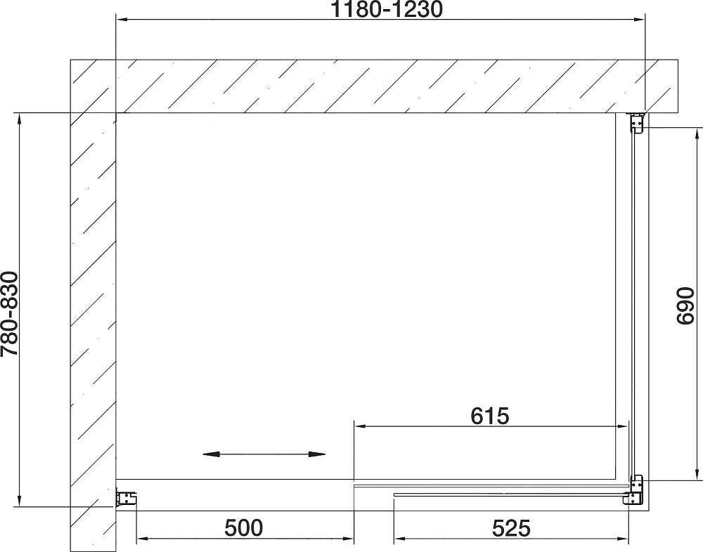 Душевой уголок Vegas Glass ZP+ZPV 120*80 05 01 профиль бронза, стекло прозрачное