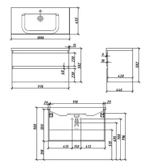 Тумба под раковину Caprigo Forte 36114-SF024 зеленый