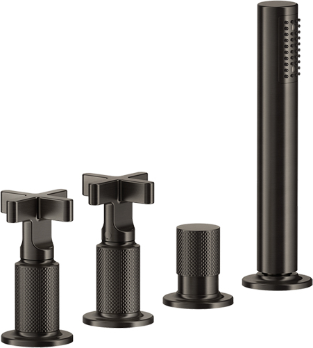 Смеситель на борт ванны Gessi Inciso 58143#299, black XL