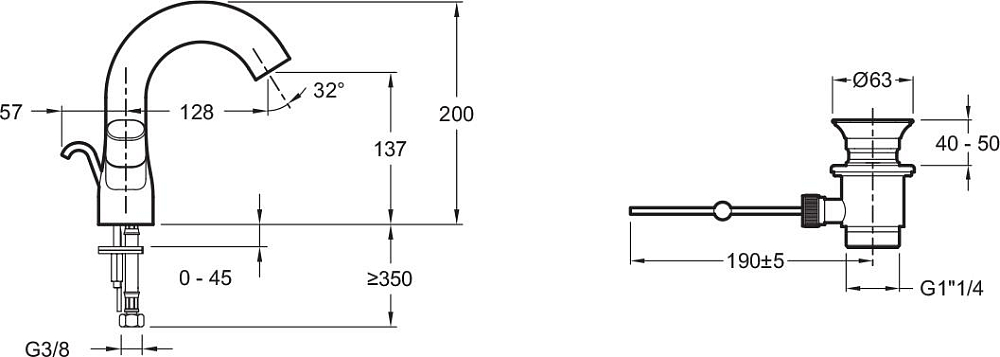 Смеситель для раковины Jacob Delafon Talan E10085RU-CP