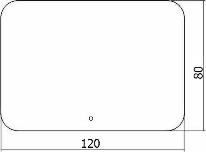 Зеркало Creto Milano 120 1-1200700M с подсветкой и сенсорным выключателем