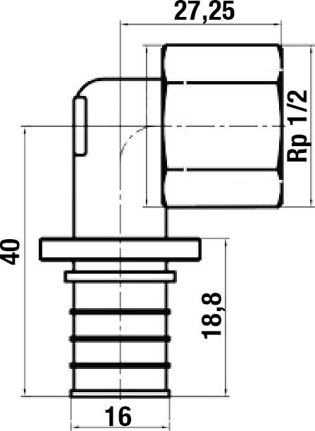 Водорозетка Stout SFA 0009 16xRp 1/2" аксиальная