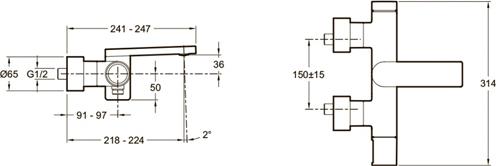 Смеситель для ванны Jacob Delafon Composed E73095-CP