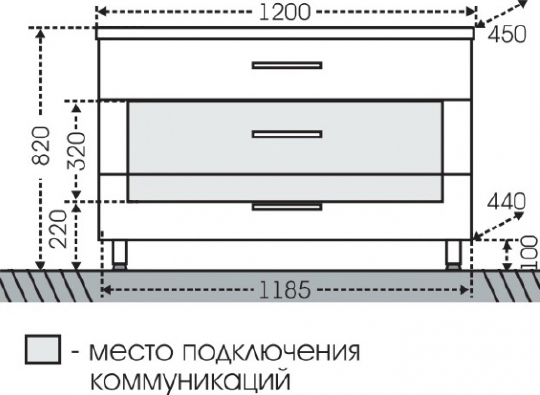 Тумба под раковину СанТа Виктория 700137N 118.5 см белый